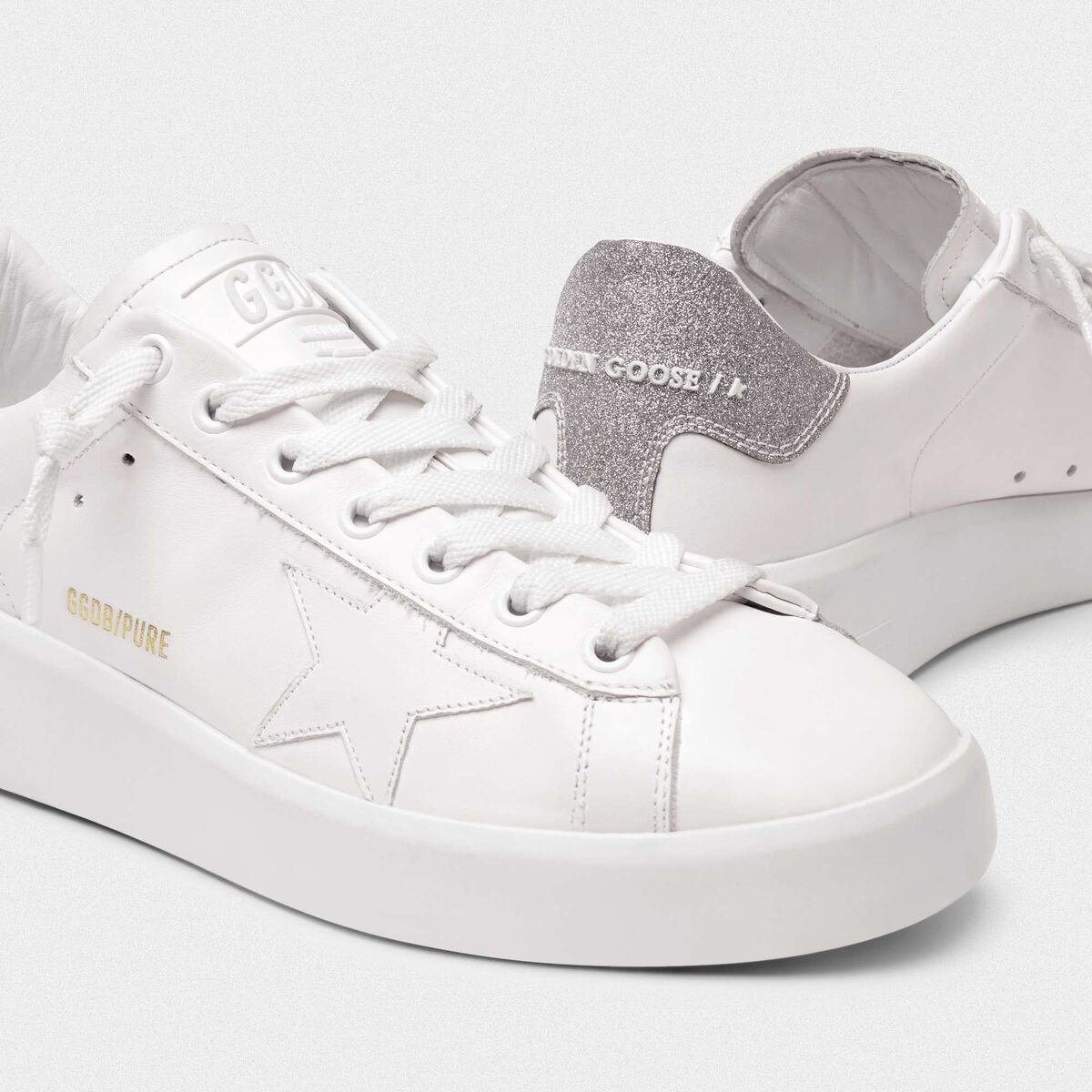 PURESTAR sneakers with glittery silver heel tab