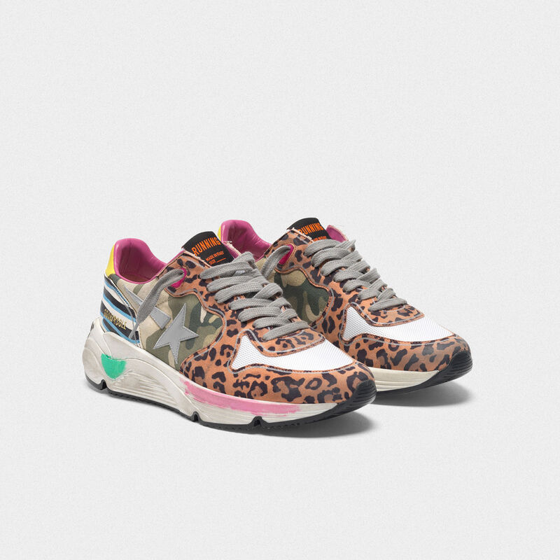 Running Sole Running Sole sneakers with mixed animal-print upper ...