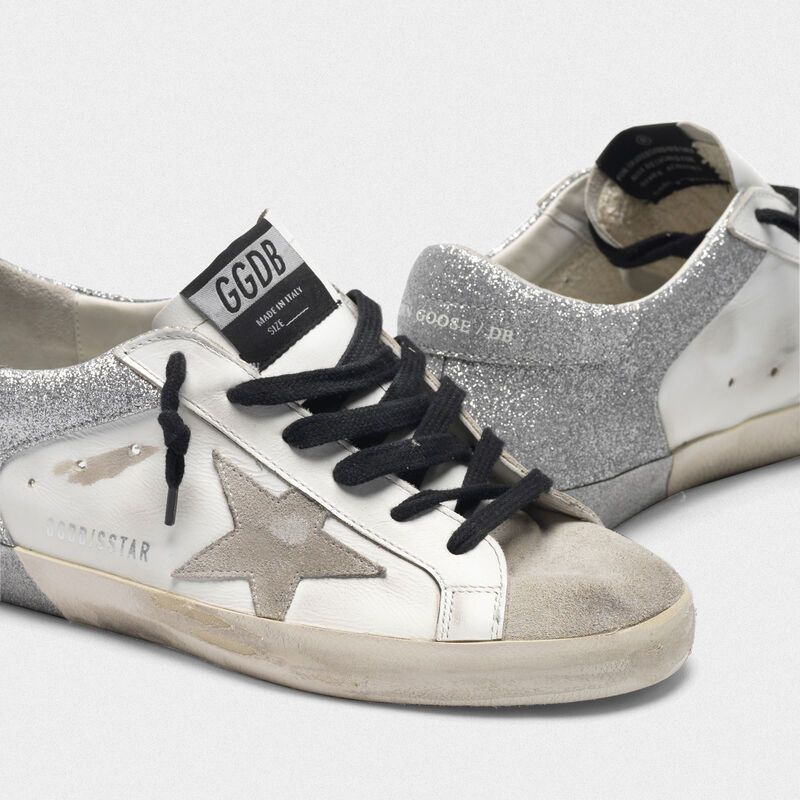 Superstar Superstar sneakers with glitter back and double foxing ...