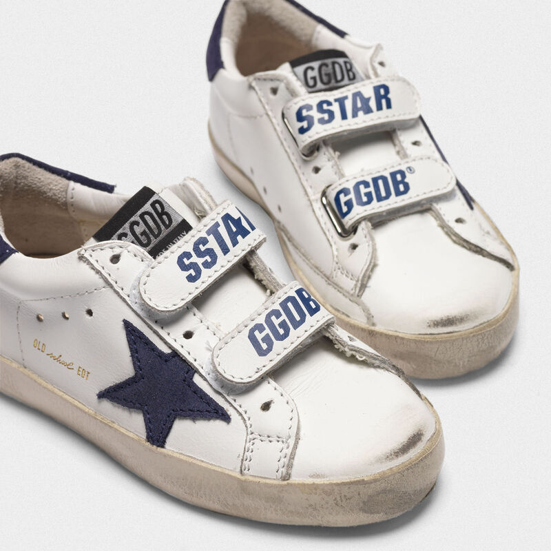 Superstar Old School sneakers with Velcro fastening and navy star ...