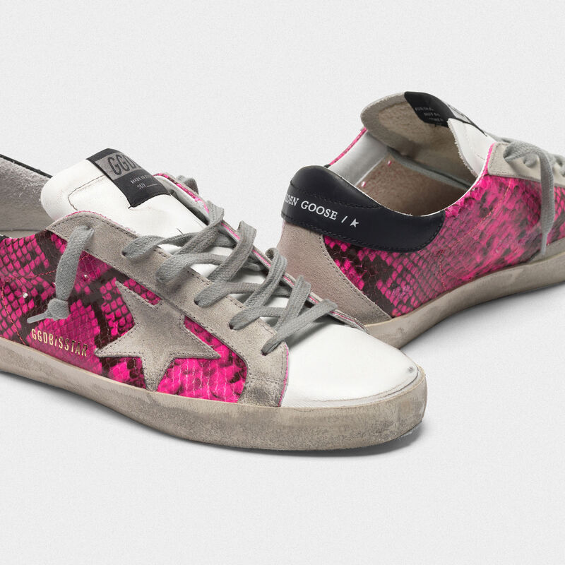snakeskin golden goose sneakers