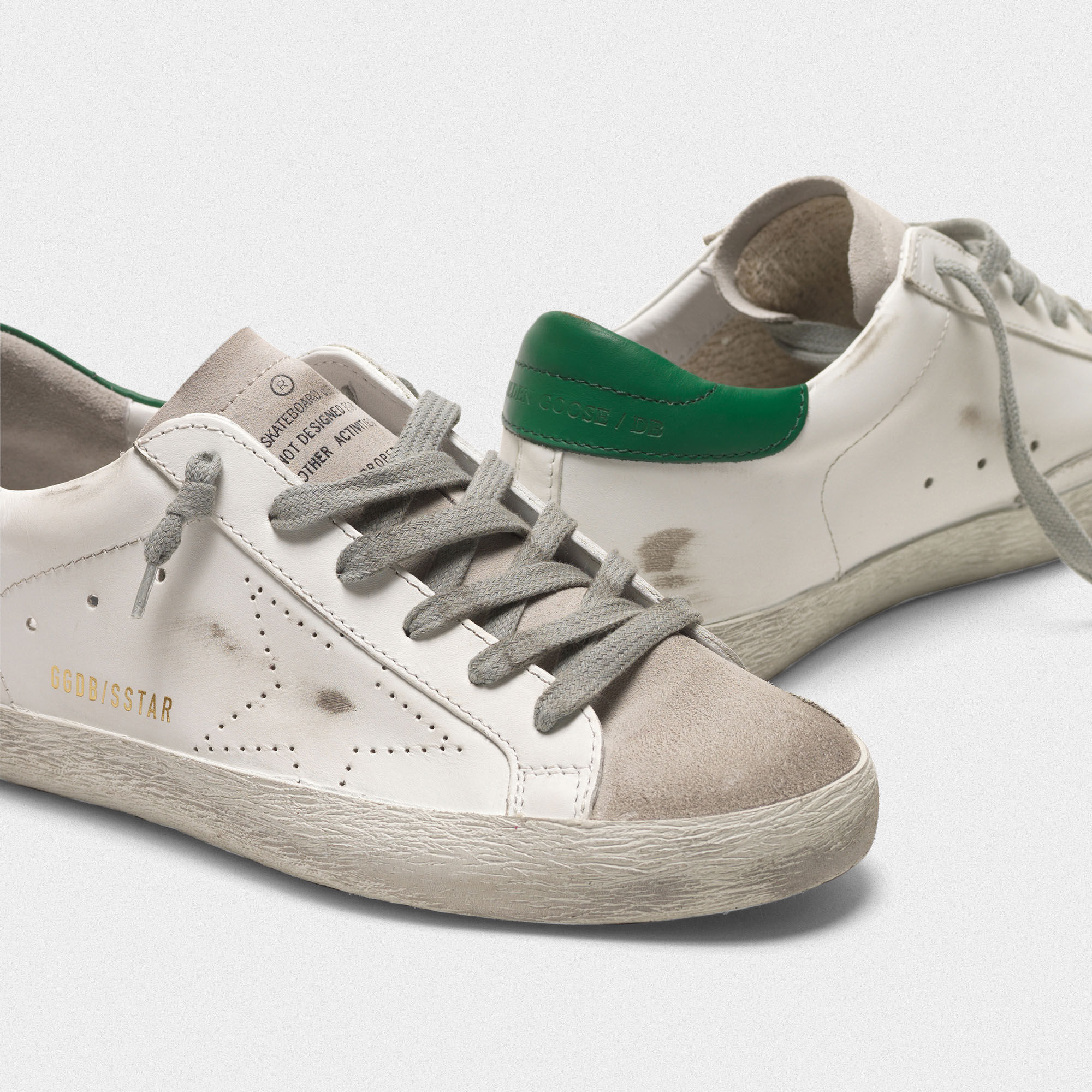 superstar sneakers in leather with perforated star